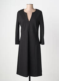 Robe mi-longue manches 3/4 manches 3/4 noir SUMMUM femme