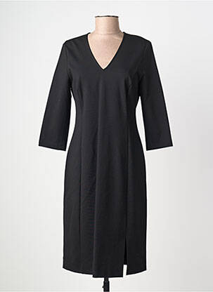 Robe mi-longue manches 3/4 manches 3/4 noir MARC AUREL femme