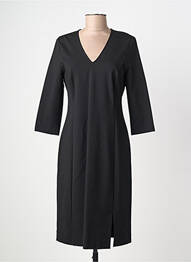 Robe mi-longue manches 3/4 manches 3/4 noir MARC AUREL femme