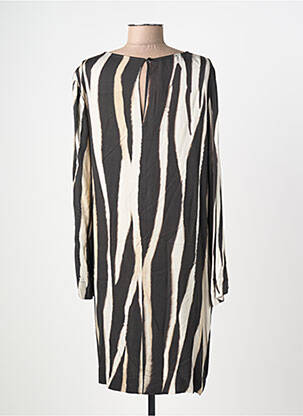 Robe courte coupe fluide manches longues noir MARC AUREL femme