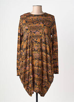 Robe courte manches longues manches longues orange HIGH femme