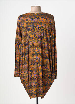 Robe courte manches longues manches longues orange HIGH femme