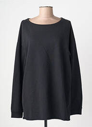 Sweat-shirt coupe over-size manches longues noir JUVIA femme