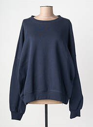 Sweat-shirt coupe over-size manches longues bleu SUMMUM femme