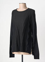 Pull stretch manches longues noir HIGH femme
