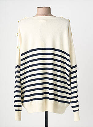 Pull stretch manches longues beige FIVE femme