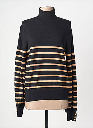 Pull col roulé stretch manches longues noir LIU JO femme
