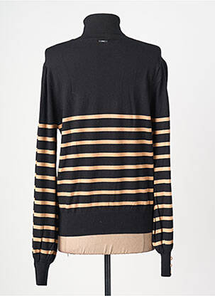 Pull col roulé stretch manches longues noir LIU JO femme