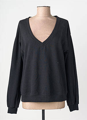Sweat-shirt stretch manches longues noir JUVIA femme