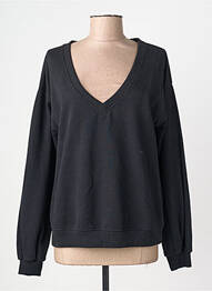 Sweat-shirt stretch manches longues noir JUVIA femme