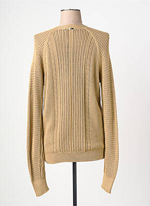 Pull maille ajourée manches longues beige HIGH femme