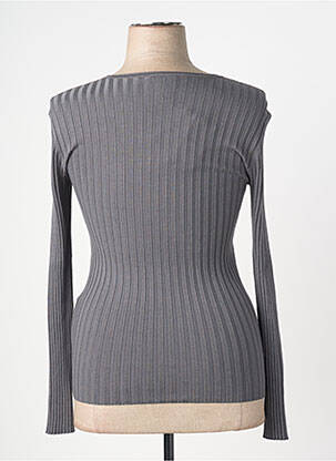 Pull stretch manches longues gris EMPORIO ARMANI femme