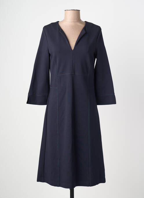 Robe mi-longue manches 3/4 manches 3/4 bleu SUMMUM femme