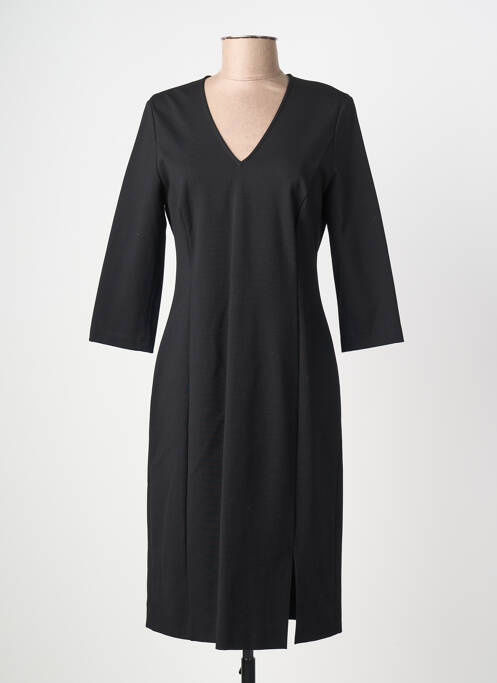 Robe mi-longue manches 3/4 manches 3/4 noir MARC AUREL femme