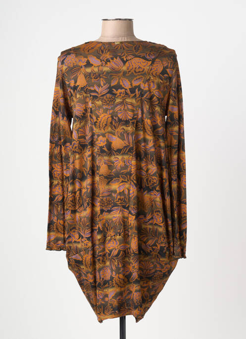 Robe courte manches longues manches longues orange HIGH femme