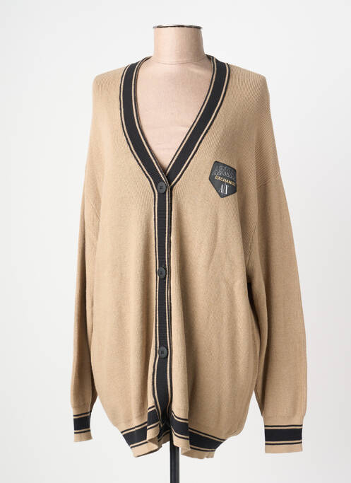 Gilet manches longues stretch marron ARMANI EXCHANGE femme
