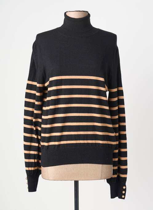 Pull col roulé stretch manches longues noir LIU JO femme