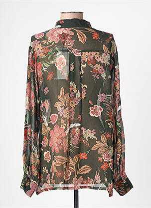 Chemisier imprimé fleurs manches longues noir SUMMUM femme