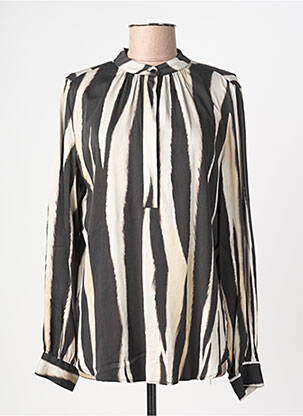 Blouse col rond manches longues noir MARC AUREL femme