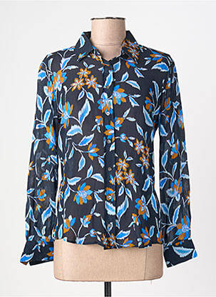 Chemisier imprimé fleurs manches longues bleu HARTFORD femme