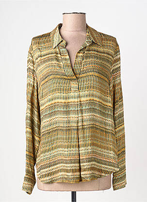 Blouse tissage popeline manches longues beige RIVER WOODS femme