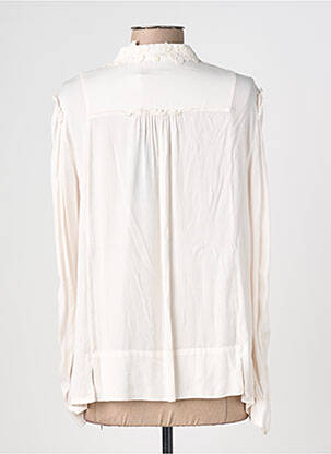 Chemisier tissage crêpe manches longues beige HIGH femme