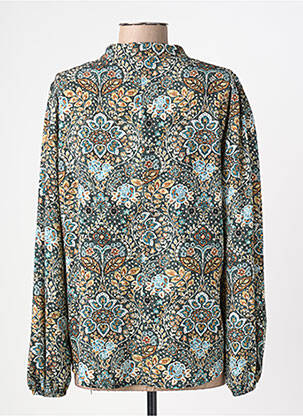 Blouse légère et transparente manches longues vert SUMMUM femme