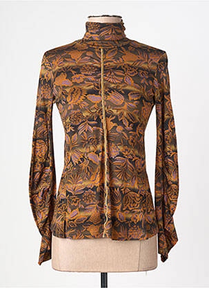 Top stretch manches longues marron HIGH femme