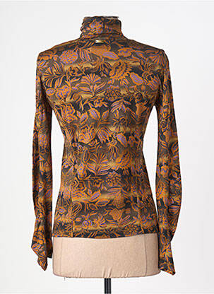 Top stretch manches longues marron HIGH femme