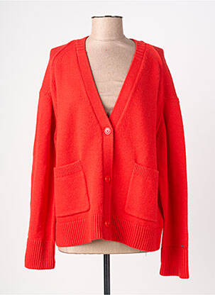 Gilet manches longues stretch rouge TOMMY HILFIGER femme