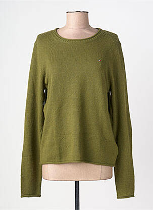 Pull coupe cintrée manches longues vert TOMMY HILFIGER femme