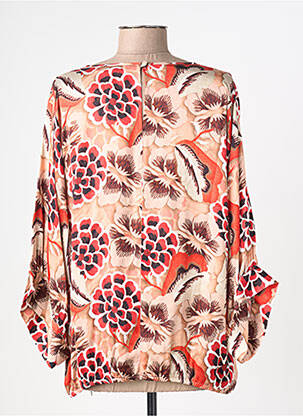 Blouse imprimé fleurs manches 3/4 orange SUMMUM femme