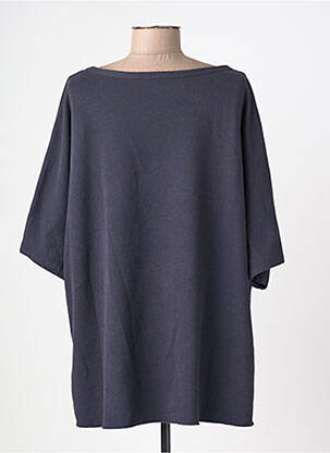 Sweat-shirt coupe over-size manches 3/4 bleu JUVIA femme
