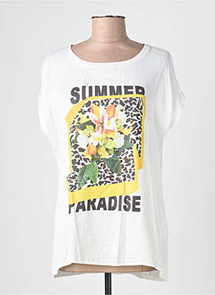 T-shirt stretch manches courtes beige MARC AUREL femme