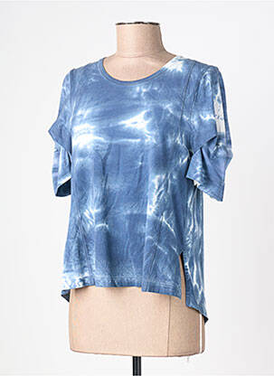 T-shirt stretch manches courtes bleu HIGH femme