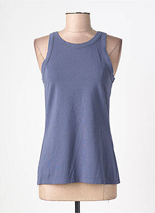 Débardeur stretch sans manche bleu JUVIA femme