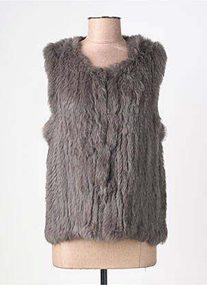 Gilet sans manche poches gris OAKWOOD femme