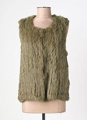 Gilet sans manche poches vert OAKWOOD femme