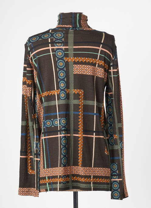 Top tissage jersey manches longues marron HIGH femme