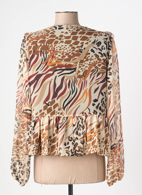 Blouse légère et transparente manches longues beige LIU JO femme