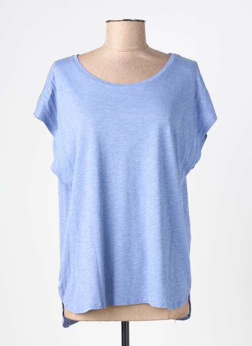 T-shirt stretch manches courtes bleu JUVIA femme