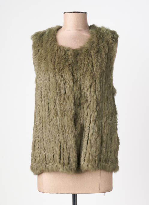 Gilet sans manche poches vert OAKWOOD femme