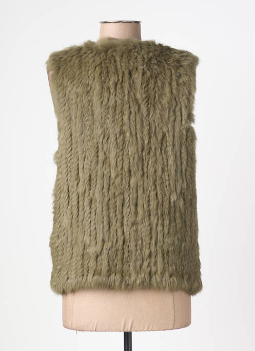 Gilet sans manche poches vert OAKWOOD femme