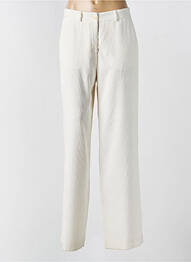 Pantalon droit stretch taille haute beige SCAPA femme
