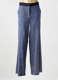 Pantalon flare fermeture zippée sous rabat avec crochet taille normale bleu LIU JO femme