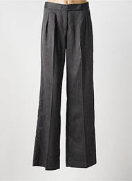 Pantalon flare fermeture zippée sous rabat avec crochet taille haute gris LIU JO femme