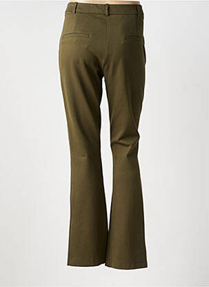 Pantalon chino fermeture zippée sous rabat avec crochet taille normale vert SUMMUM femme