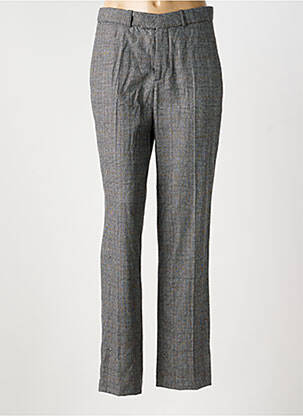Pantalon chino fermeture zippée sous rabat avec crochet taille normale gris FIVE femme