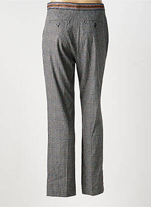 Pantalon chino fermeture zippée sous rabat avec crochet taille normale gris FIVE femme