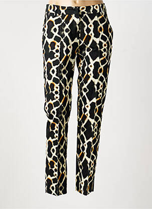 Pantalon chino tissage popeline taille normale noir SUMMUM femme